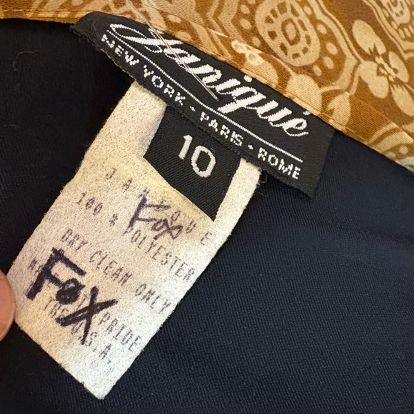 Vintage Janique Gold Patterned Wrap Skirt - Picture 8 of 12